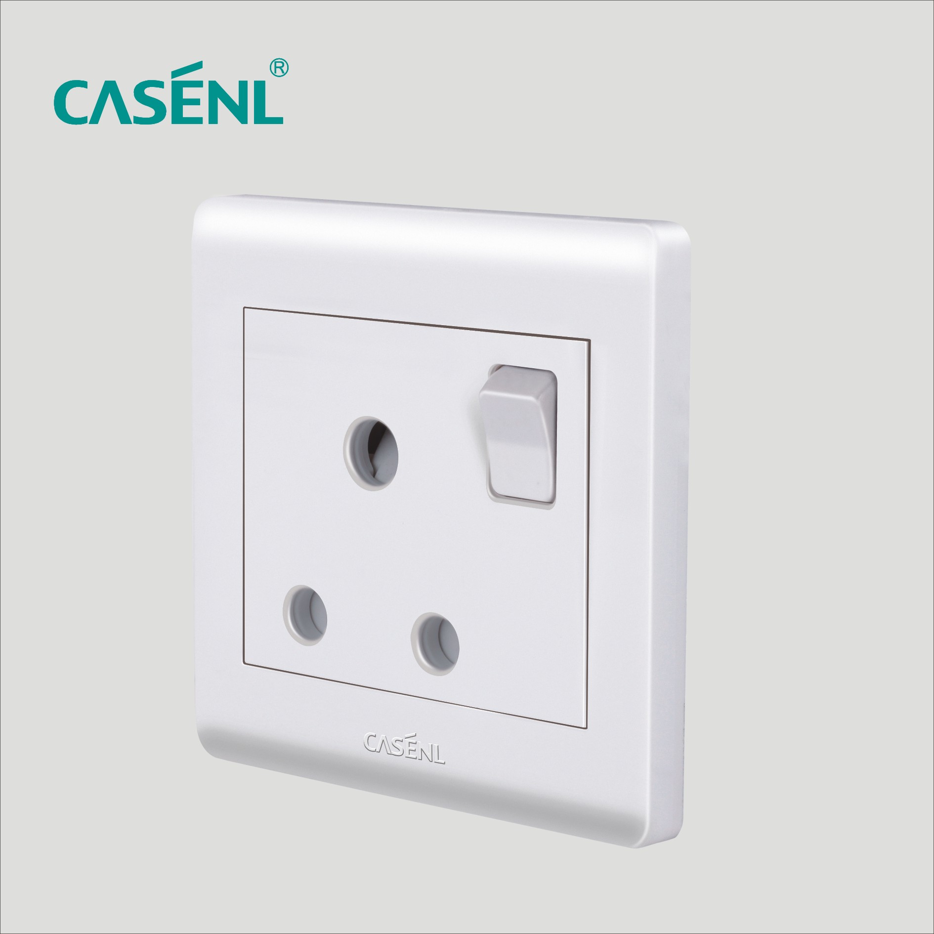 Three Round Pin Switch Socket 15A 