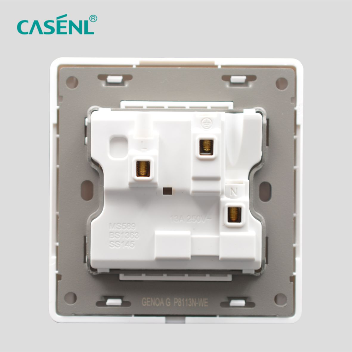 13A BS switch socket with lamp