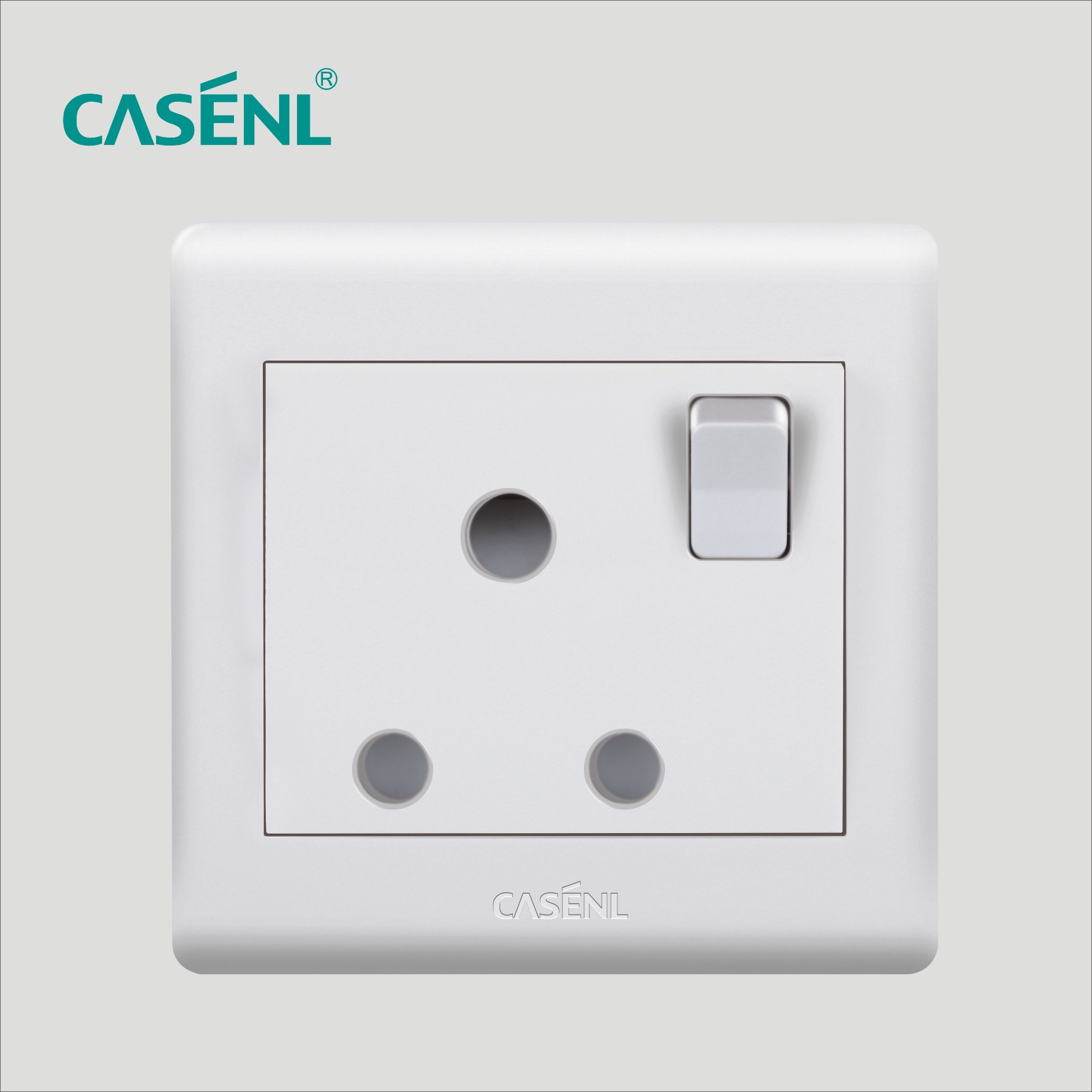 Three Round Pin Switch Socket 15A 