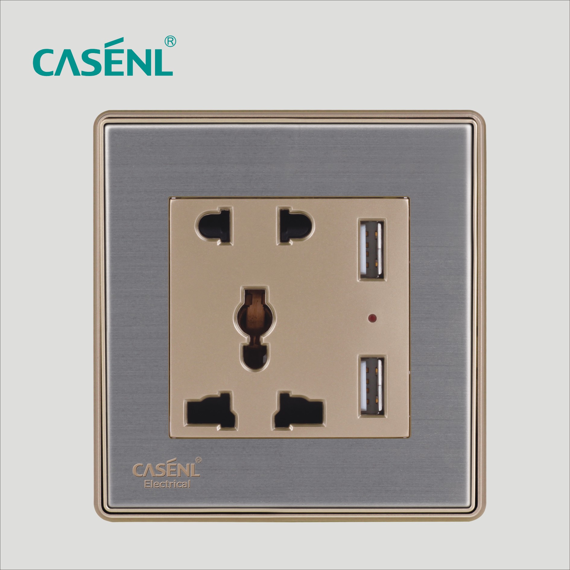 Two-three-way plug-in + 2USB