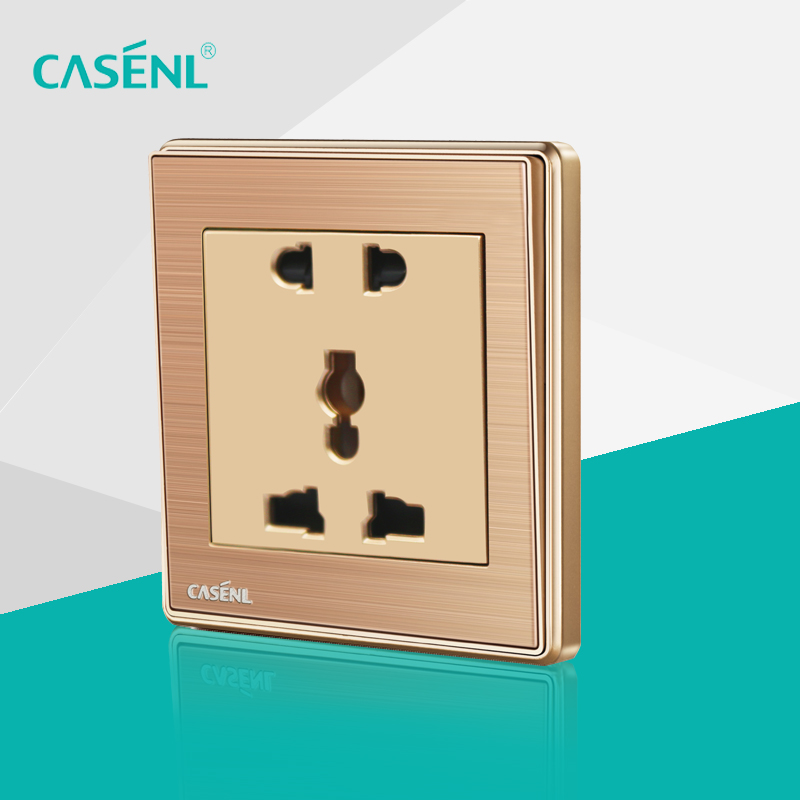 Two three-needle universal switch socket