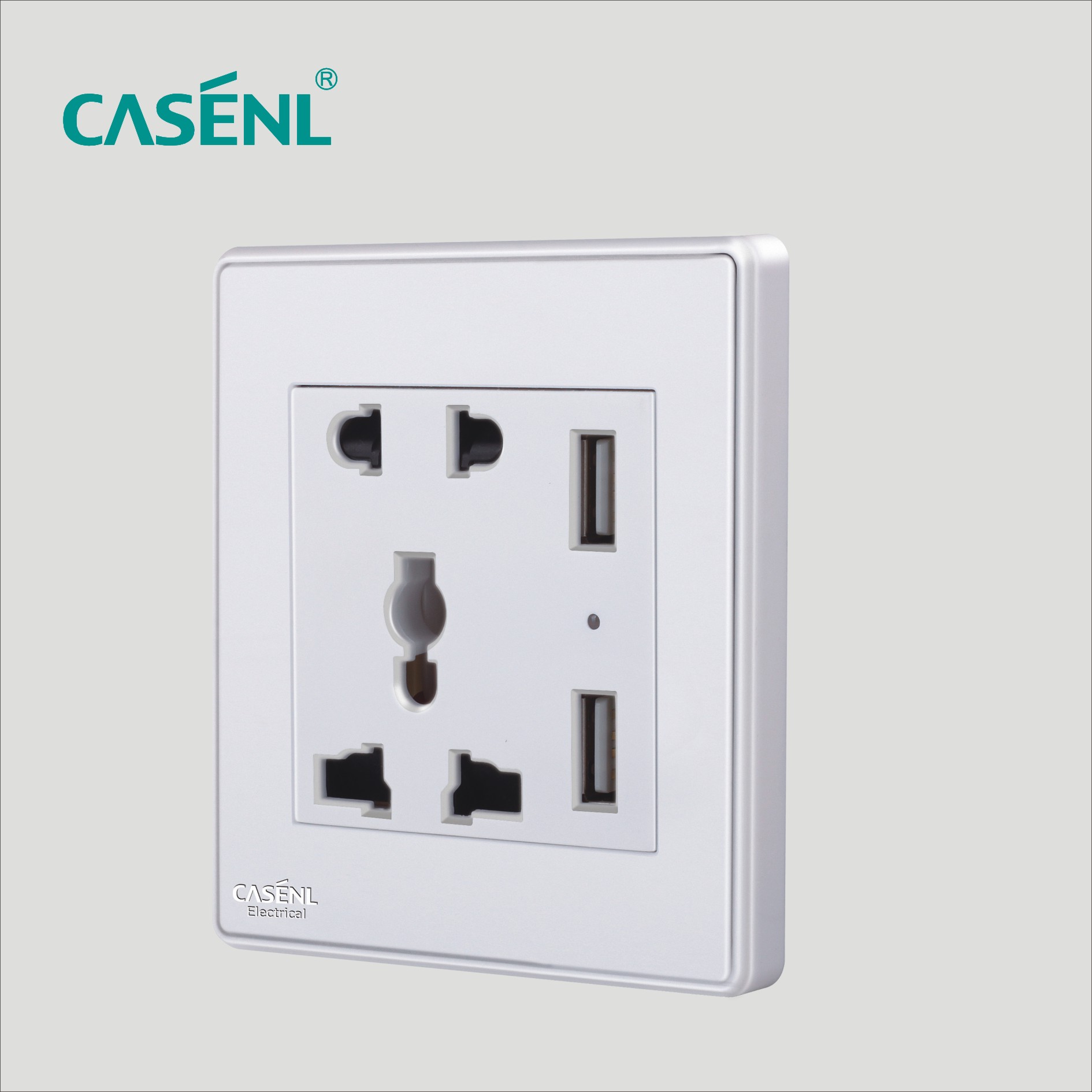 Two-three-way plug-in + 2USB
